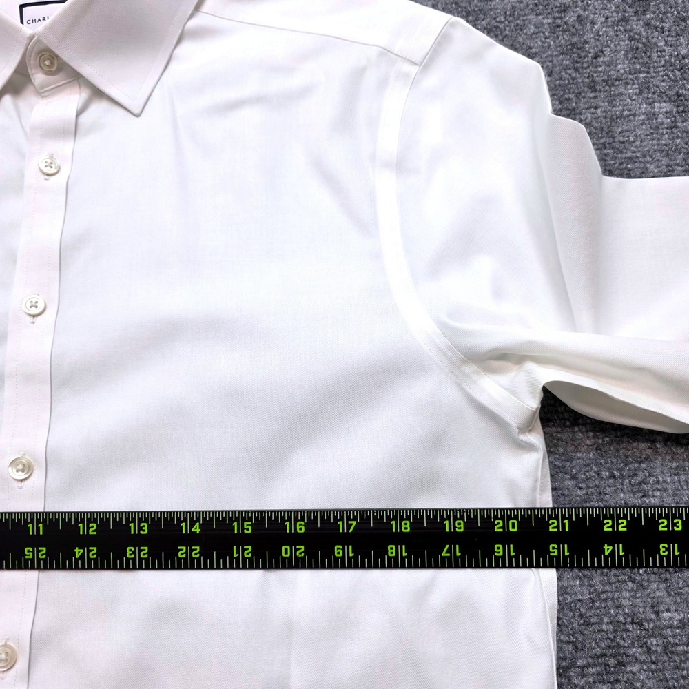 Charles Tyrwhitt Men's Dress Shirt 16 34 Extra Slim Fit White Non-Iron 41 86cm - Picture 11 of 15
